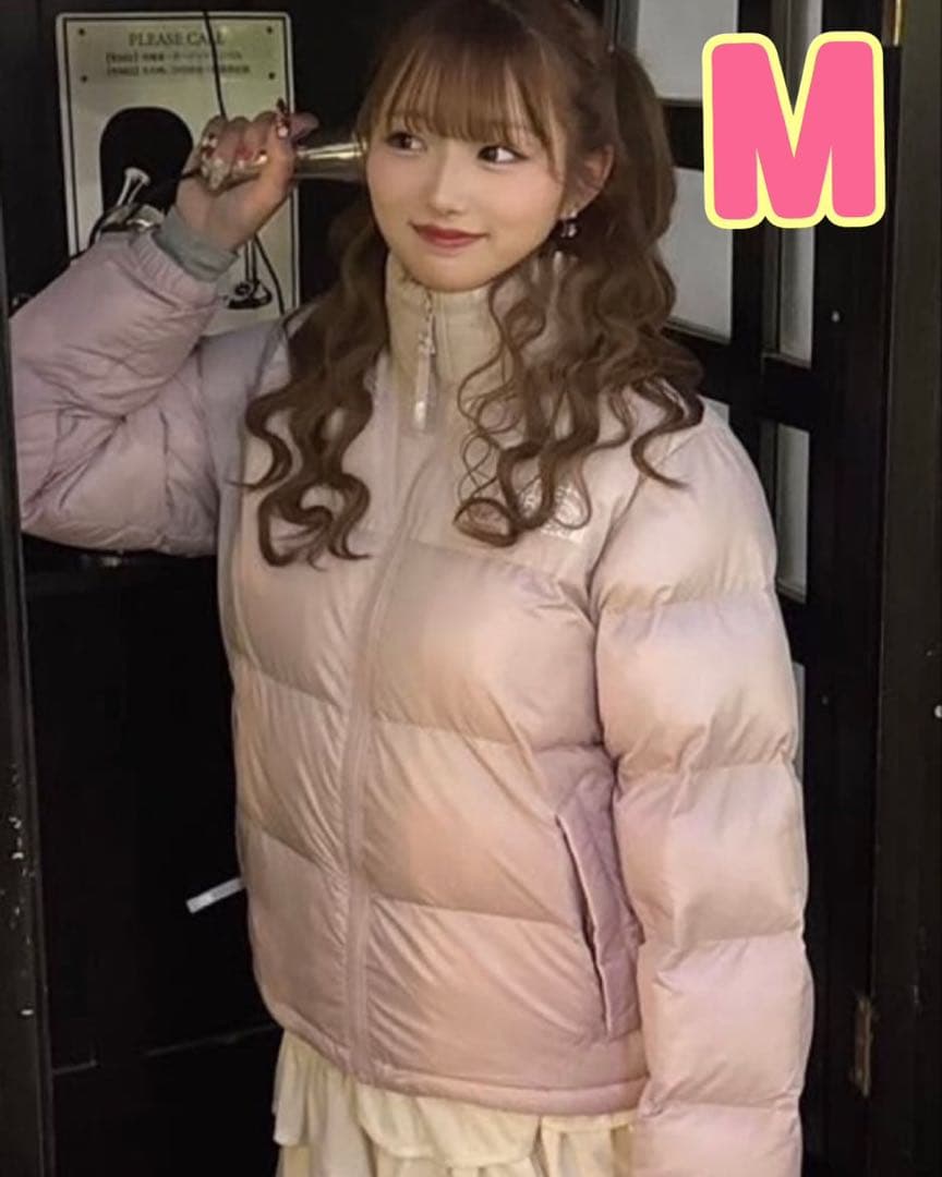 ノースフェイス M ピンク ヌプシ ダウン