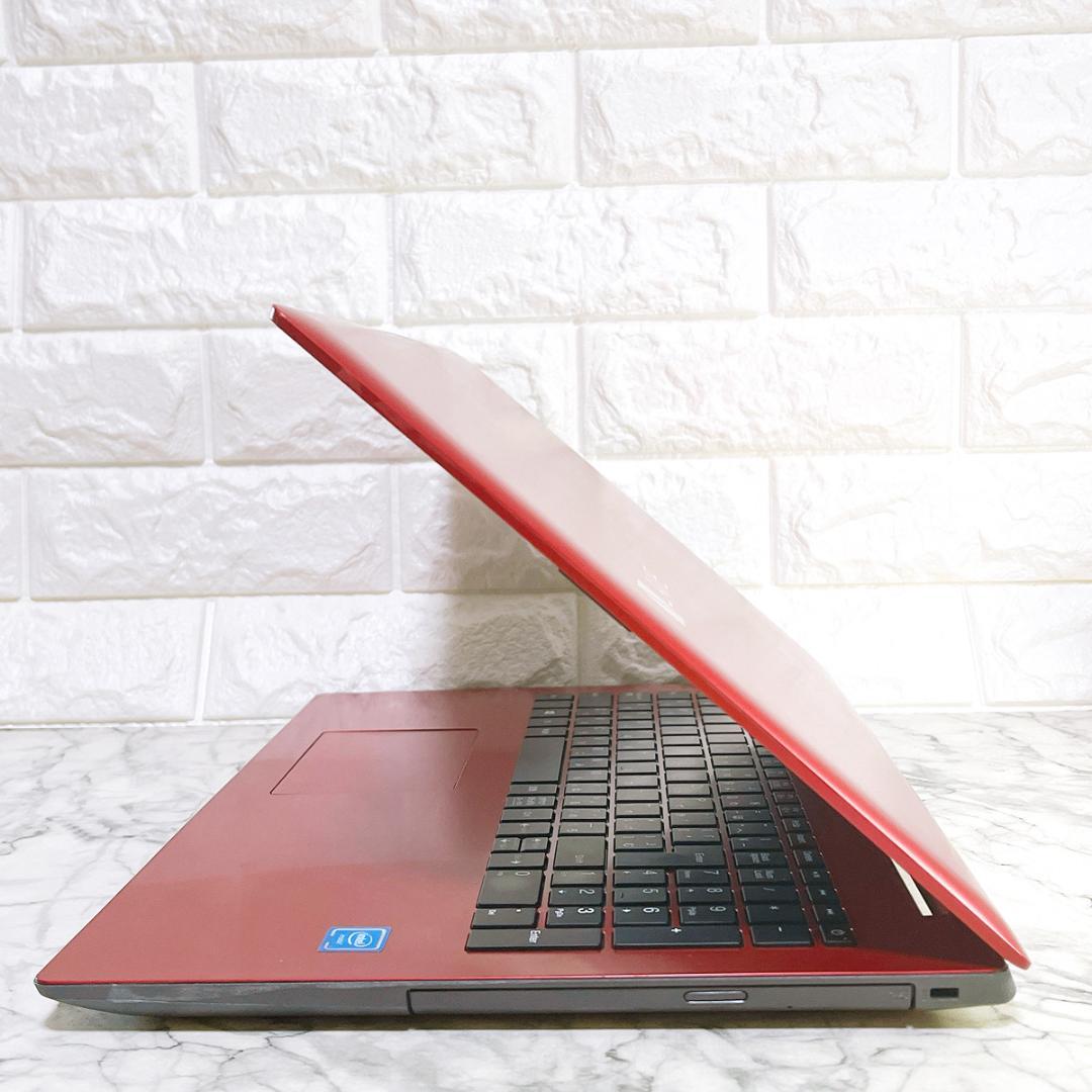 限定特価✨Windows11✨贅沢1TB✨すぐ使えるノートパソコン赤✨カメラ薄型