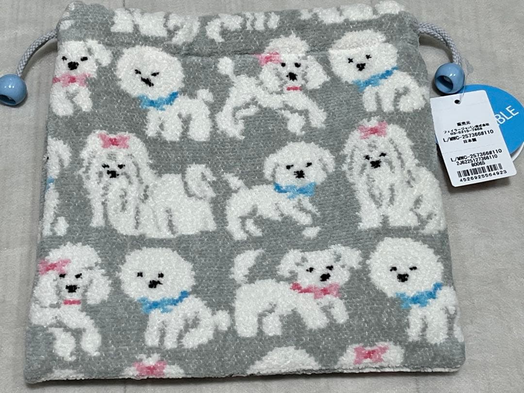 ラブラリーバイフェイラー モフモフワンチャン 巾着