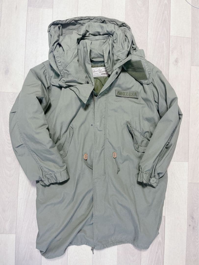 AVIREX モッズコート　 シェルライナー付き 3WAYカーキ XL