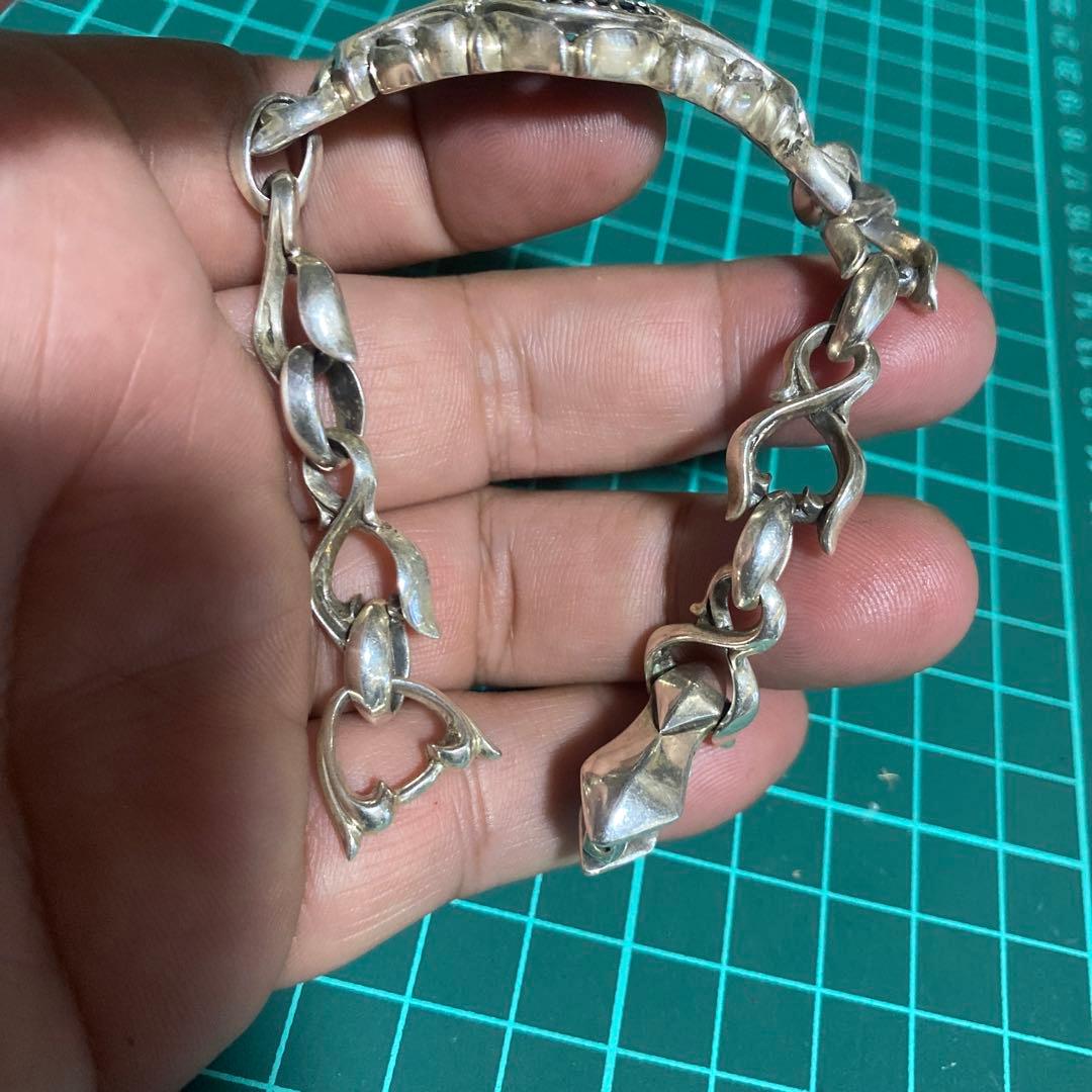 spear colle スピアコレ スカル チェーンブレスレット シルバー925