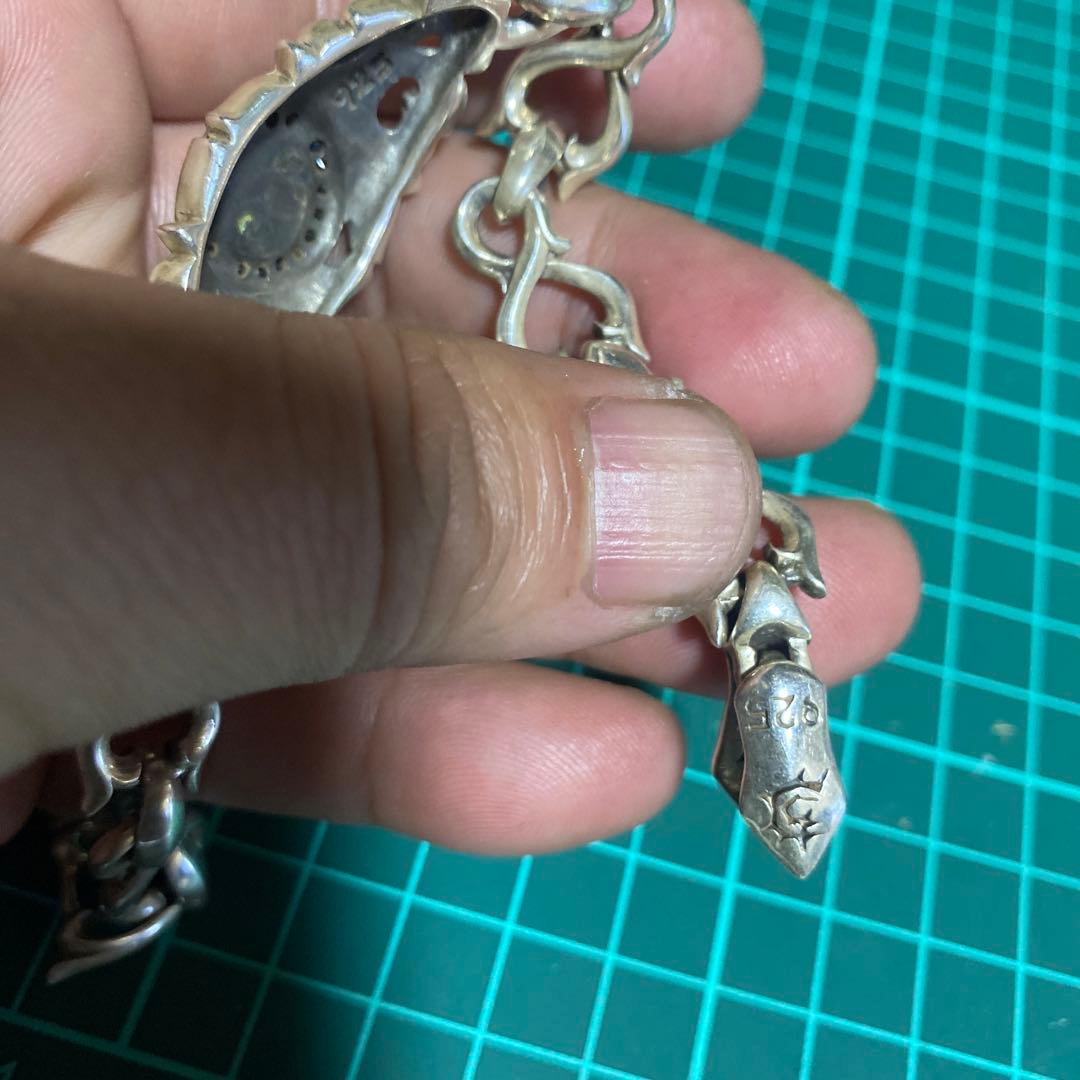 spear colle スピアコレ スカル チェーンブレスレット シルバー925