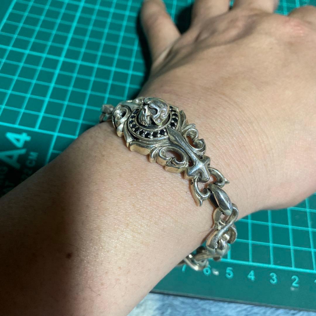 spear colle スピアコレ スカル チェーンブレスレット シルバー925