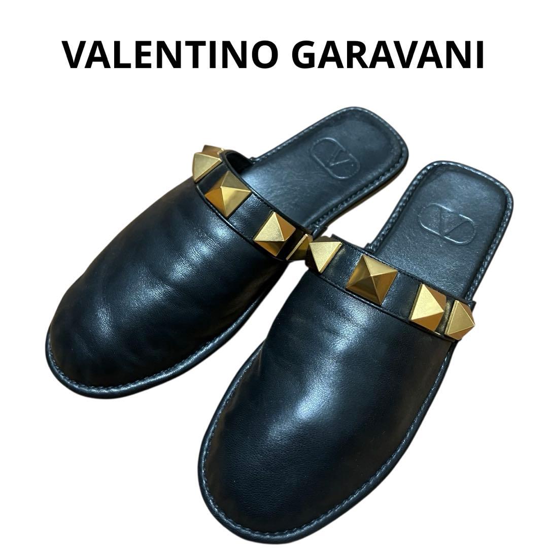 希少　VALENTINO GARAVANI レザーサンダル ゴールドスタッズ