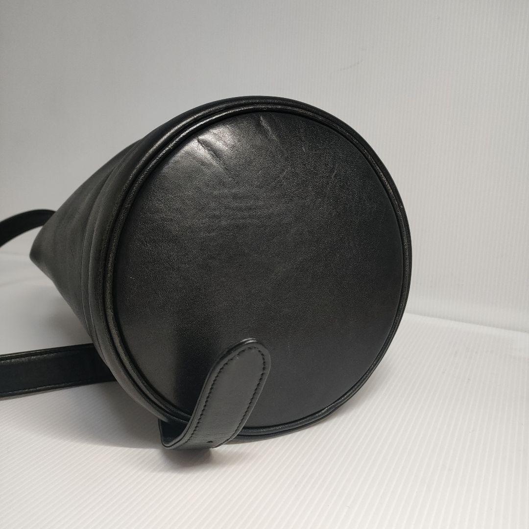 【美品✨️】agnes b.ボヤージュ　プレッションショルダーバッグ巾着　本革