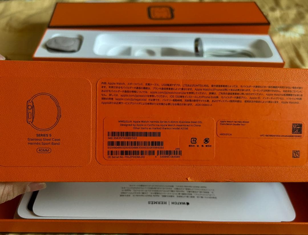 apple watch hermes series 5 40mmバッテリー76%