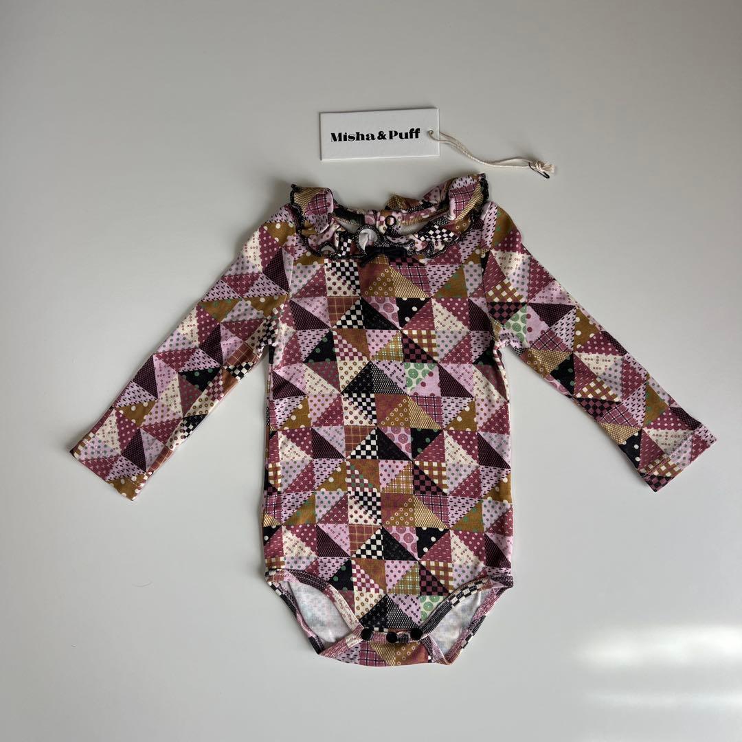 ロンパース・カバーオール Misha&Puff Lilac Patchwork 6-12m