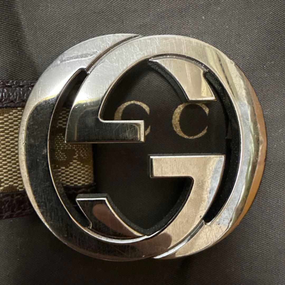 GUCCI GGパターン ベルト ブラウン/ベージュ