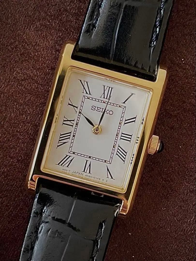 SEIKO SWR108P1 タンク ゴールド レクタンギュラー 腕時計 未使用