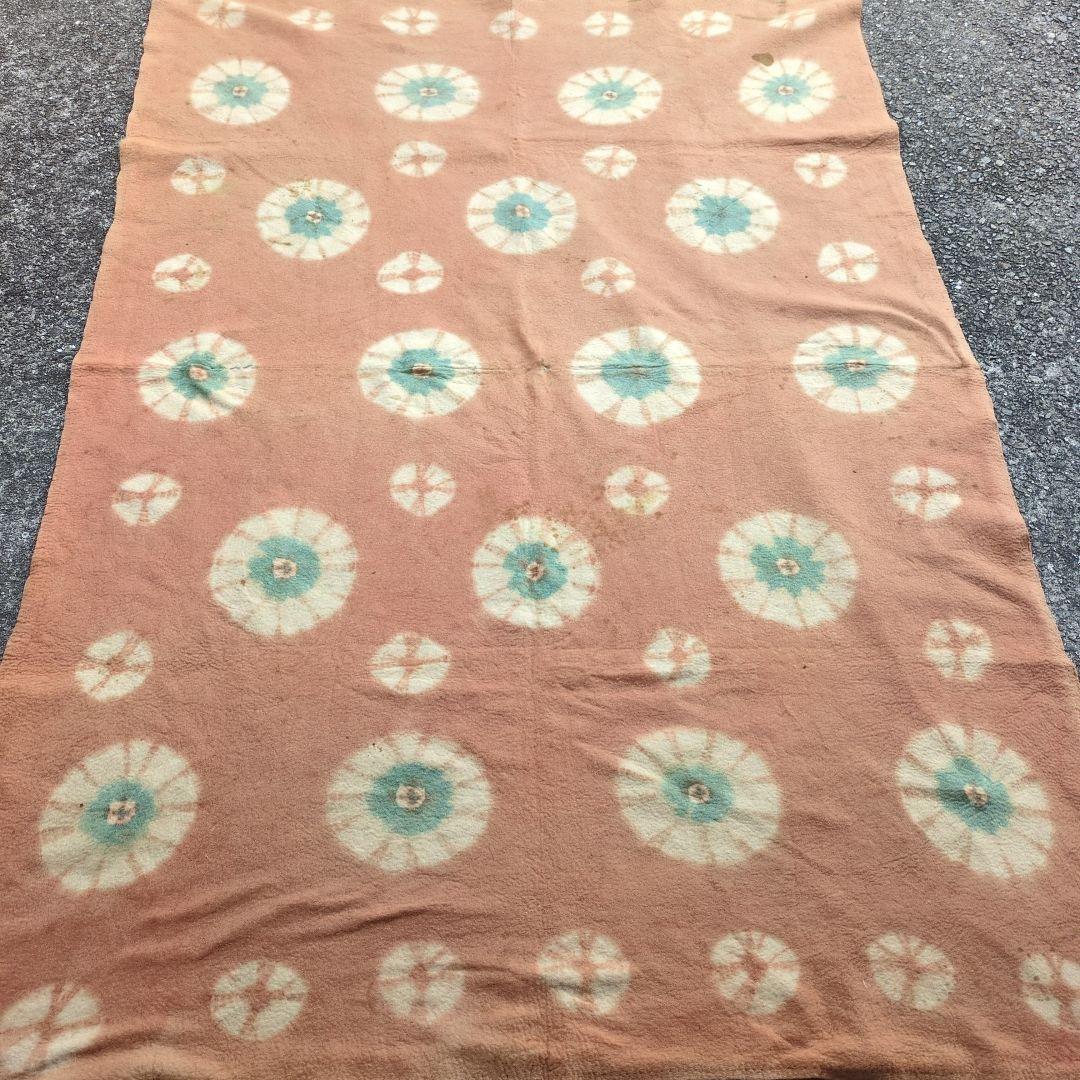 段通　中国段通　毛氈　アンティーク　古布　ラグ　骨董　中国古毯　茶道具　チベッ