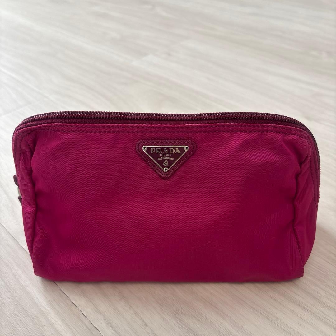 プラダ PRADA ポーチ 1N0693 コスメポーチ ピンク　ダリア