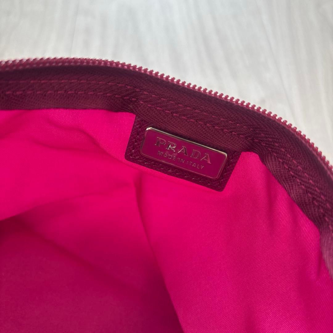 プラダ PRADA ポーチ 1N0693 コスメポーチ ピンク　ダリア