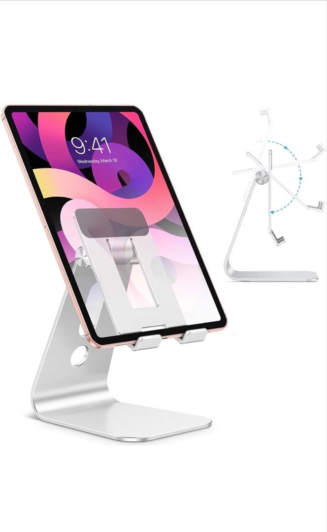 OMOTON タブレット 卓上アルミスタンドホルダー　2個セット