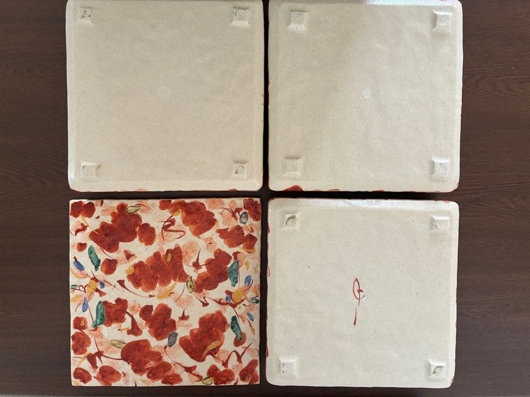 入手困難　赤絵花舞重箱/陶器の重箱（３段）