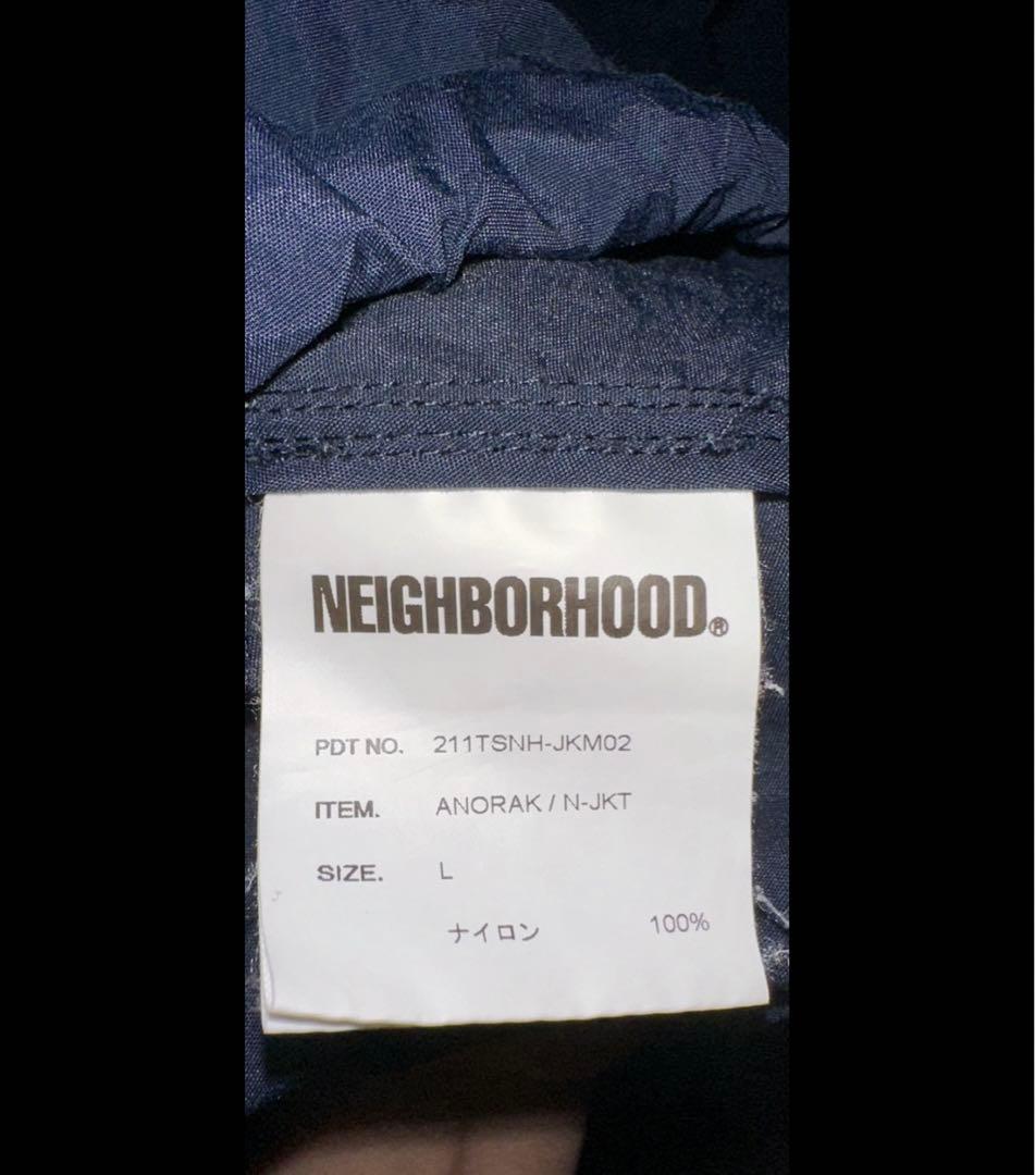 NEIGHBORHOOD. ネイビーナイロンジャケット フード付き