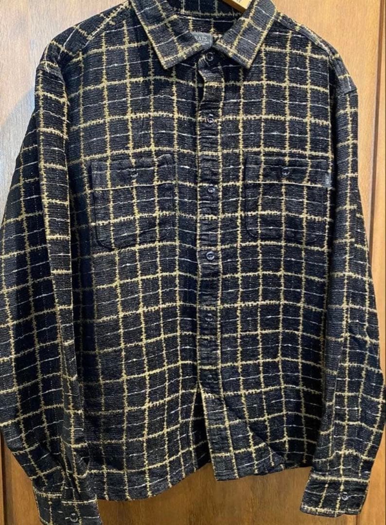 私物　キムタク着　RATS MOLESKIN CHECK SHIRT Ｌ