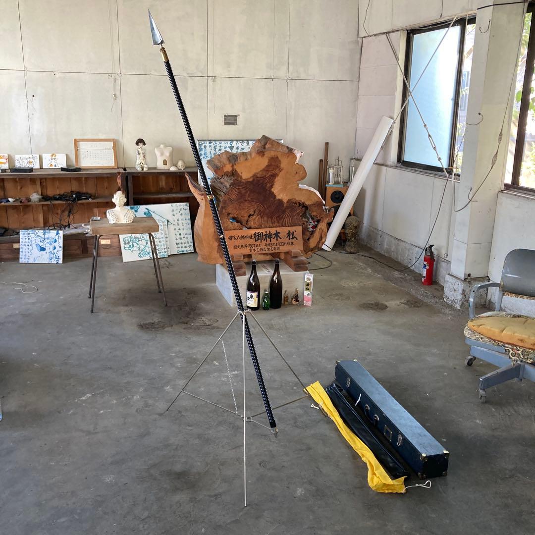 m*i様 優勝旗 校旗 社旗 旗棒 千段巻棒 天然木 スタンド 専用ケース付き