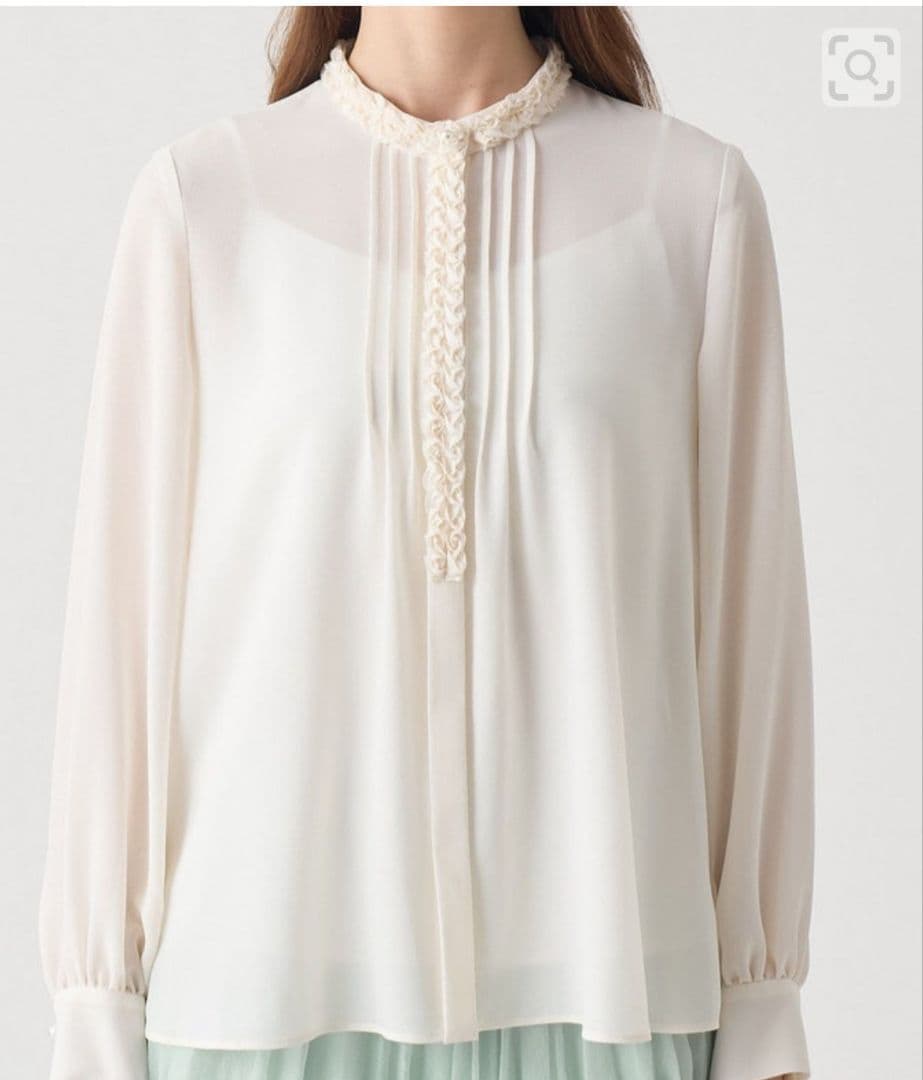 NagiSa-yo　ジョーゼットテクニカル刺繍 ブラウス