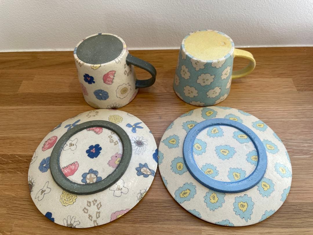 作家　田中ちあき　カップ　ソーサー　2つ