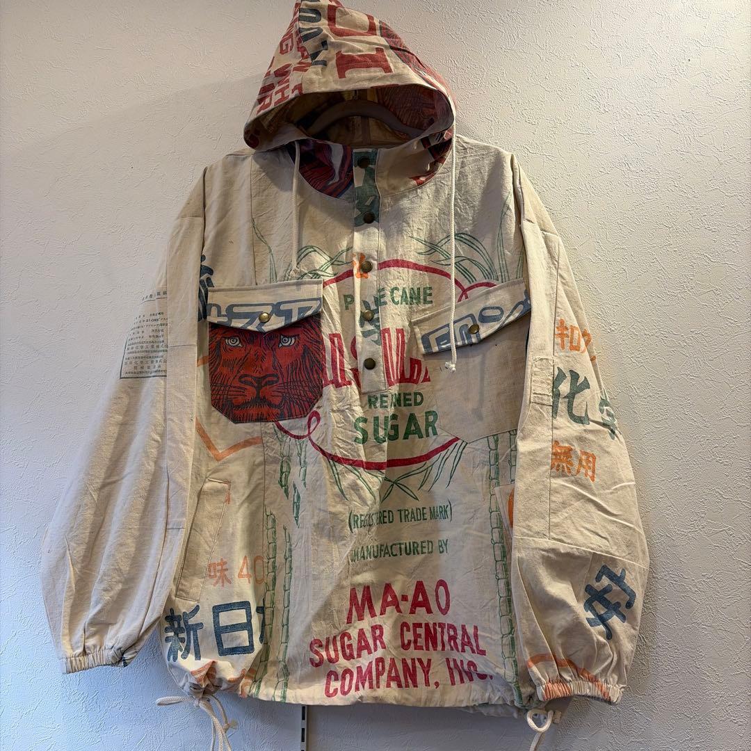 レトロ砂糖袋デザイン フード粉袋リメイク