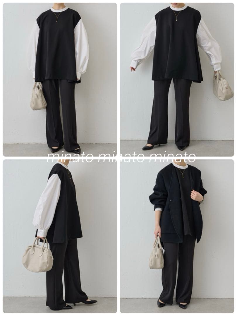 たま 新品タグ付きビアズリー レイヤード風ボリューム袖ブラウス F