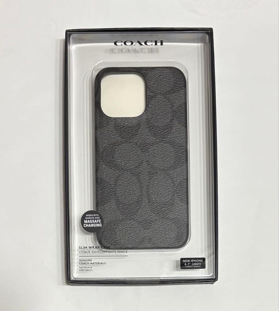 コーチ COACH iPhone13 pro 対応 ケース GRAPHITE