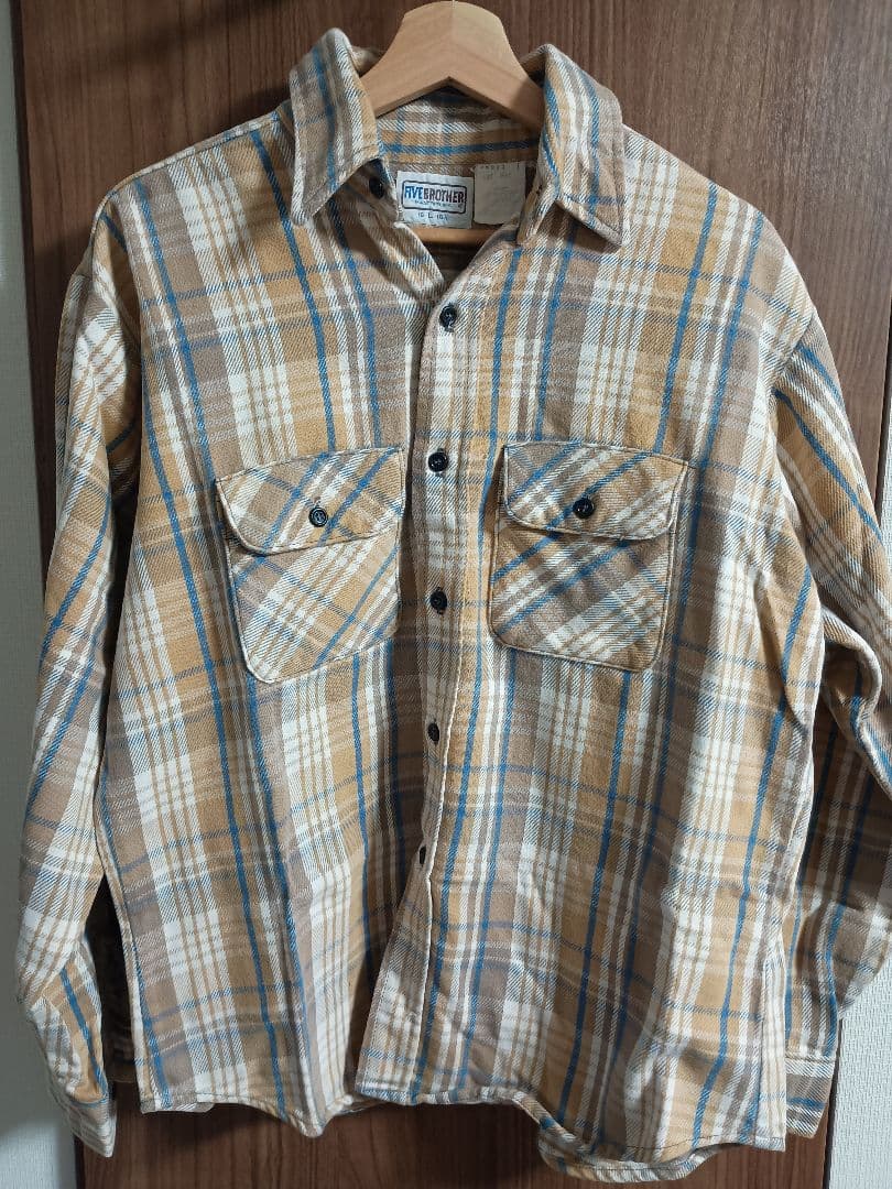 【最終価格】70-80s Five Brothers flannel shirt