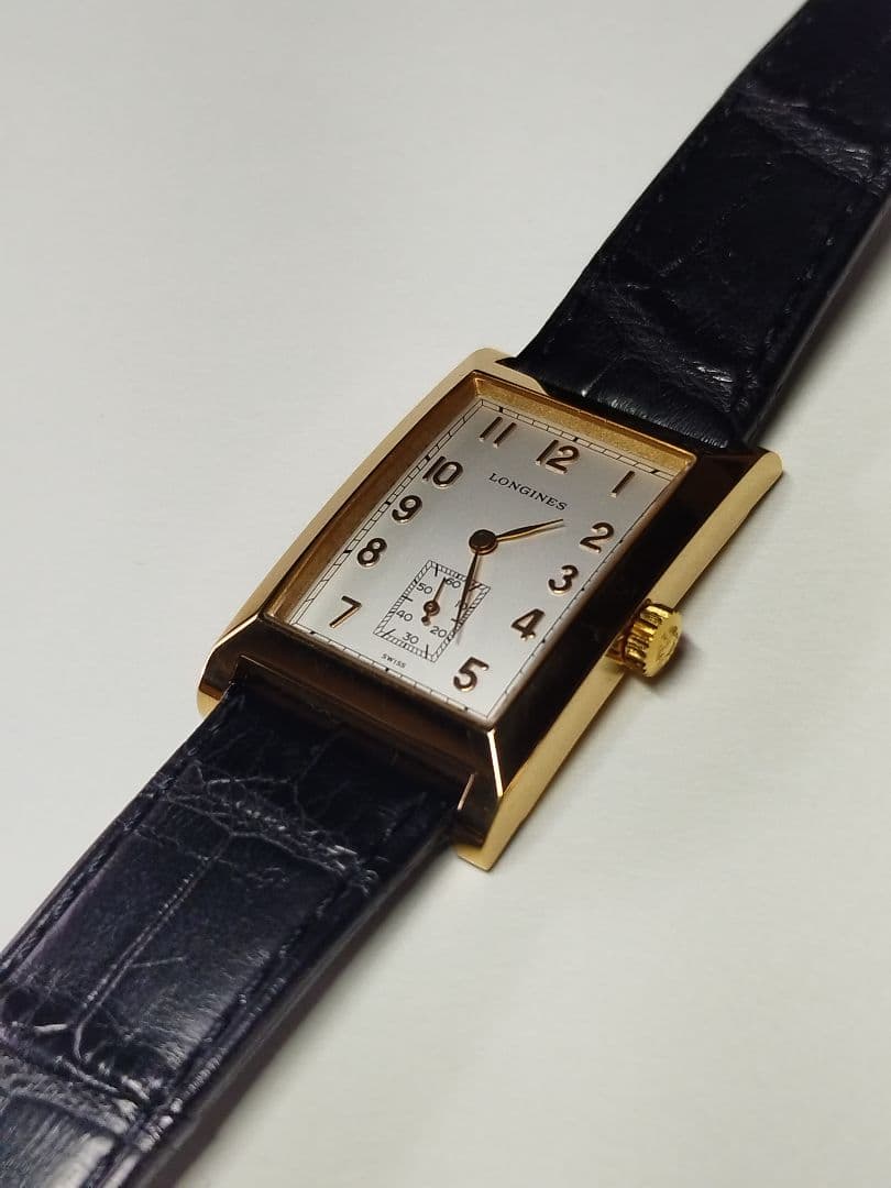 LONGINES ドルチェヴィータ ゴールド 濃紺レザー 時計