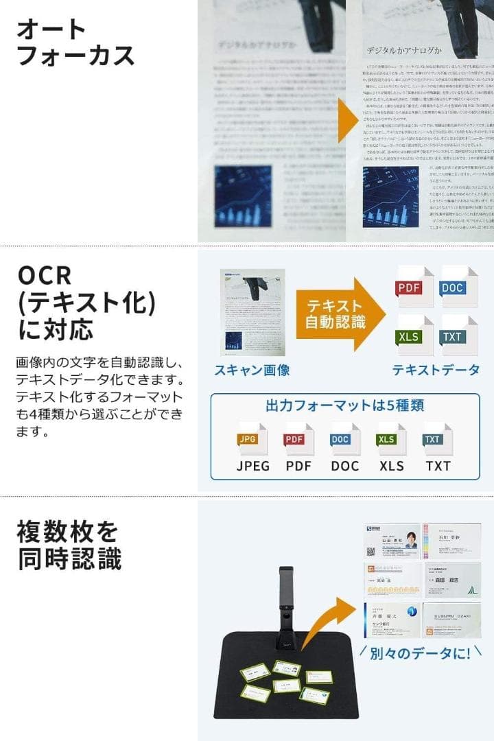 サンワダイレクト スキャナー 1200万画素 A3対応 400-CAM069