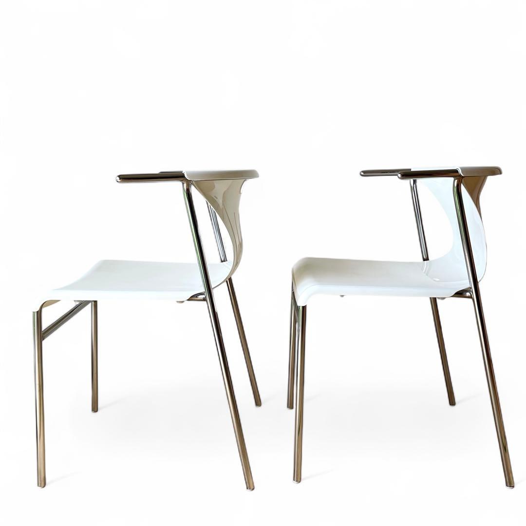 【2脚】90s OLD IKEA ELMER スタッキング チェア ポストモダン