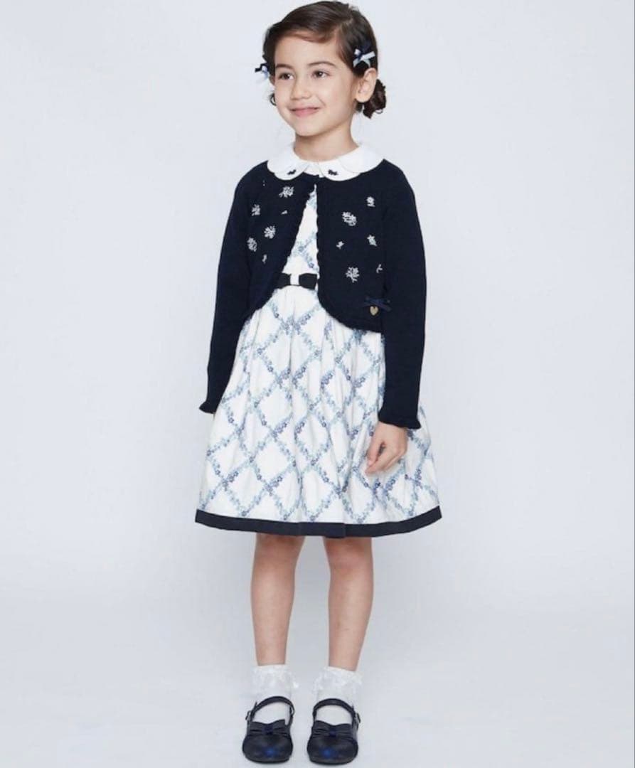 美品　組曲　刺繍ワンピース　3点セット120cm