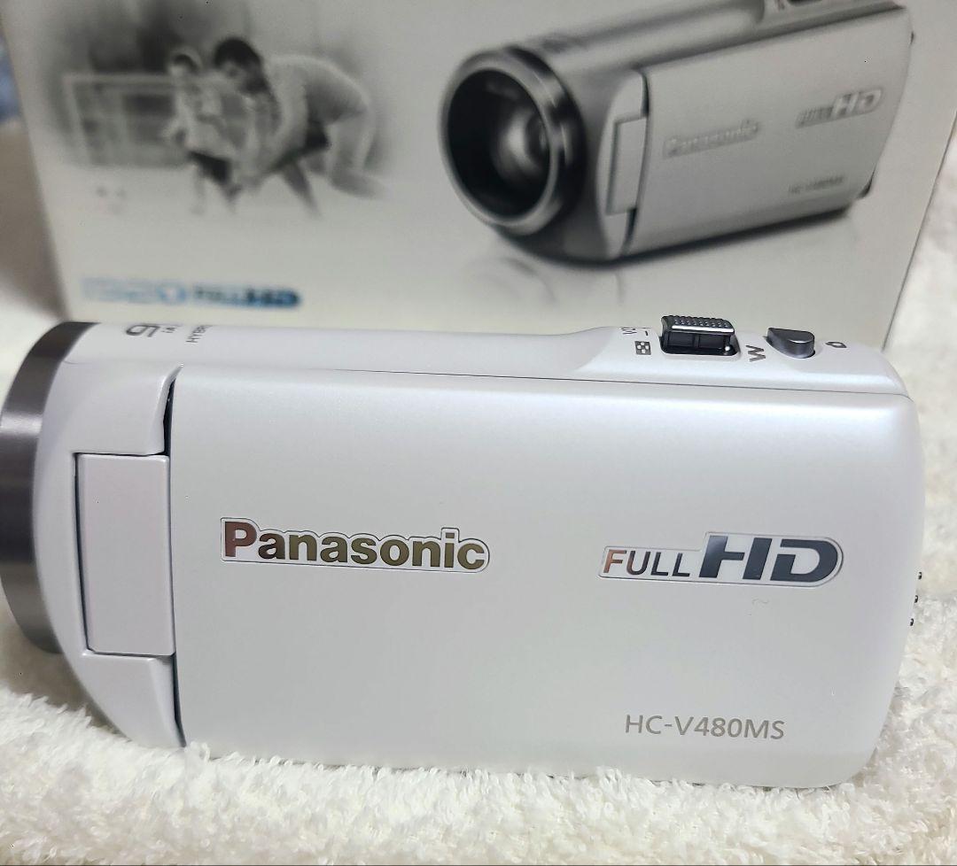 Panasonic HC-V480MS ホワイト ビデオカメラ