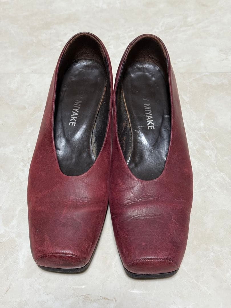 ISSEY MIYAKE　ワインレッド　レザー シューズ