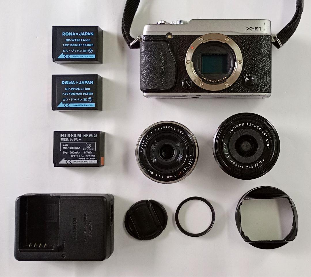Fujifilm X-E1 ミラーレスカメラ 27mm+18mm レンズ付