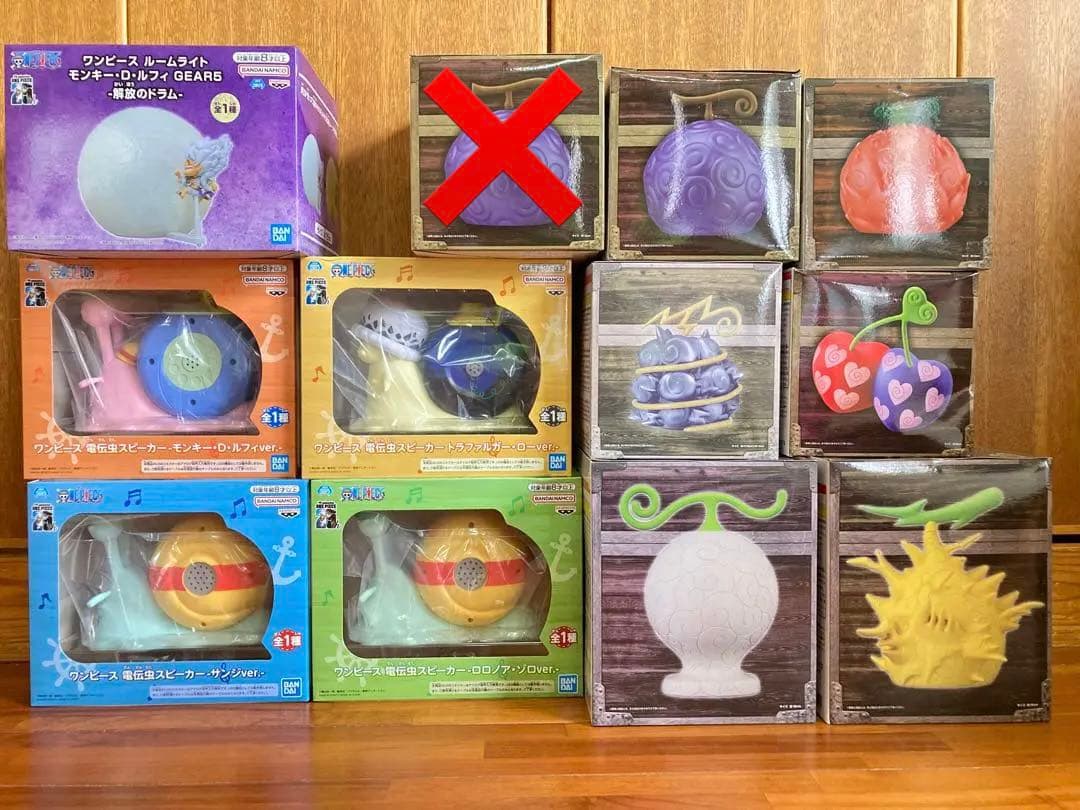 合計１１点【ONE PIECE　電伝虫スピーカー/悪魔の実ルームランプ