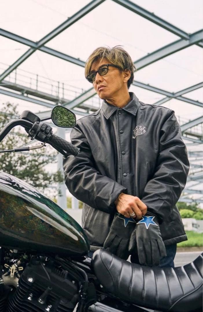 キムタク着 ROLLER FAKE LEATHER COACH JACKET