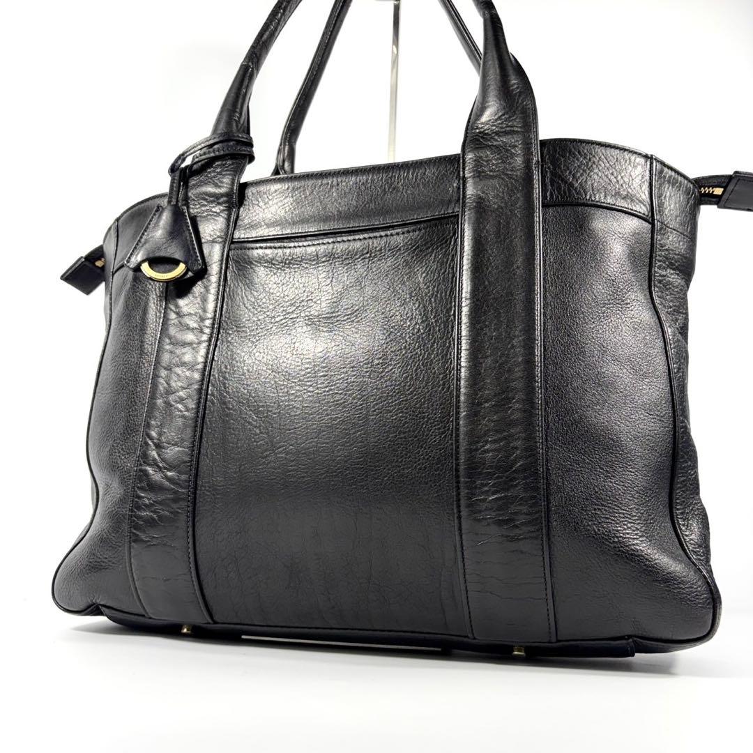 ✨美品✨アニアリ トートバッグ アンティークレザー A4可 カモフラ ブラック