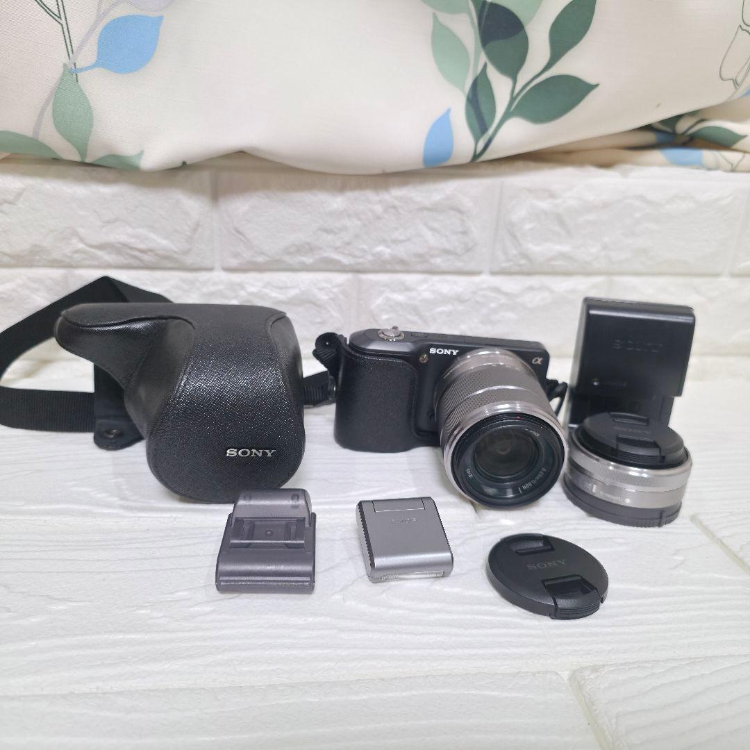 【468】【極美品】SONY α nex-3 ブラック　ダブルレンズキット