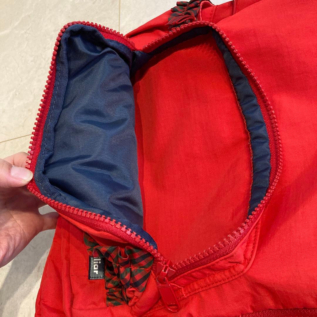 familiar 赤いリュック 中型 フリルポケット