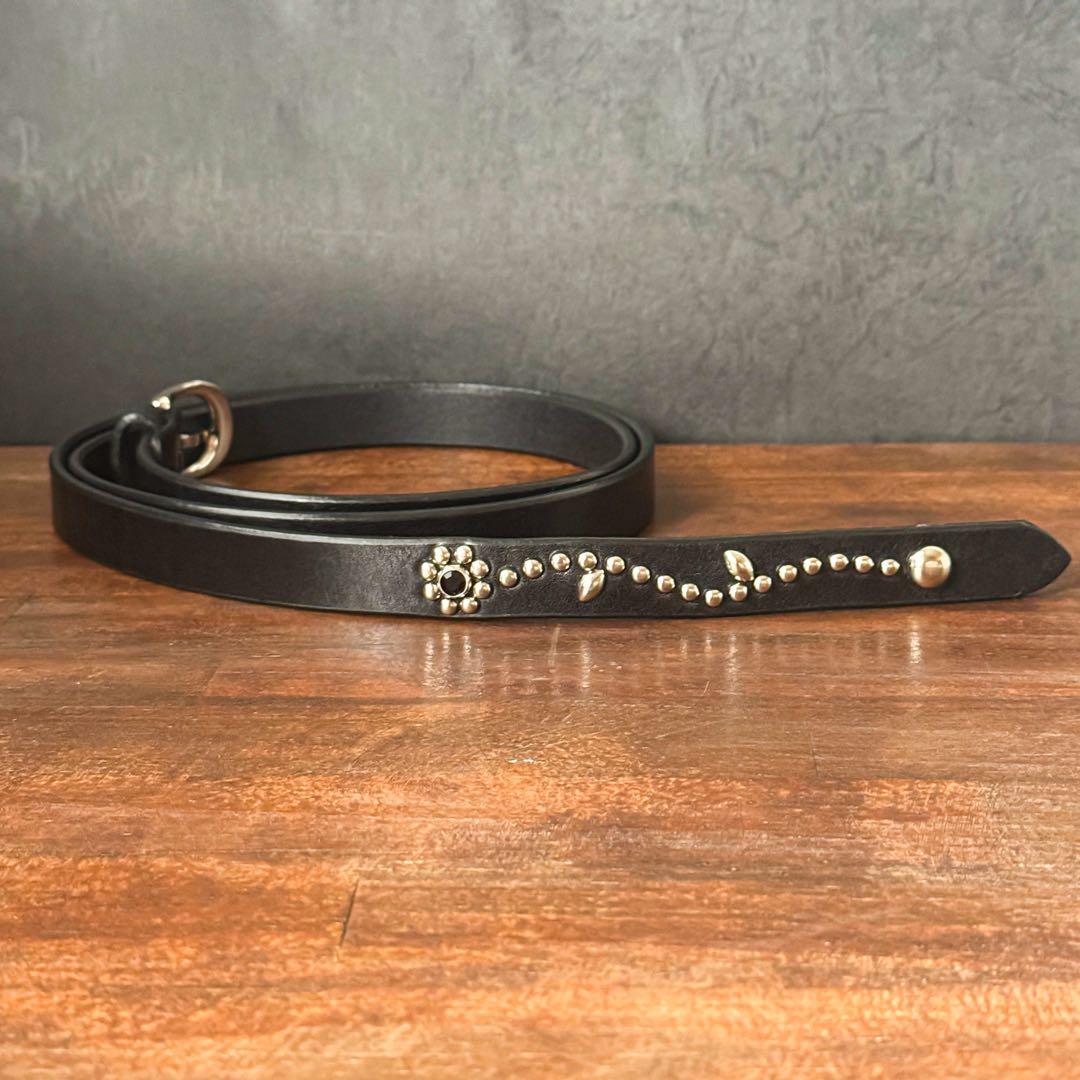 スタッズナローベルトフラワー➕シルバー18mm