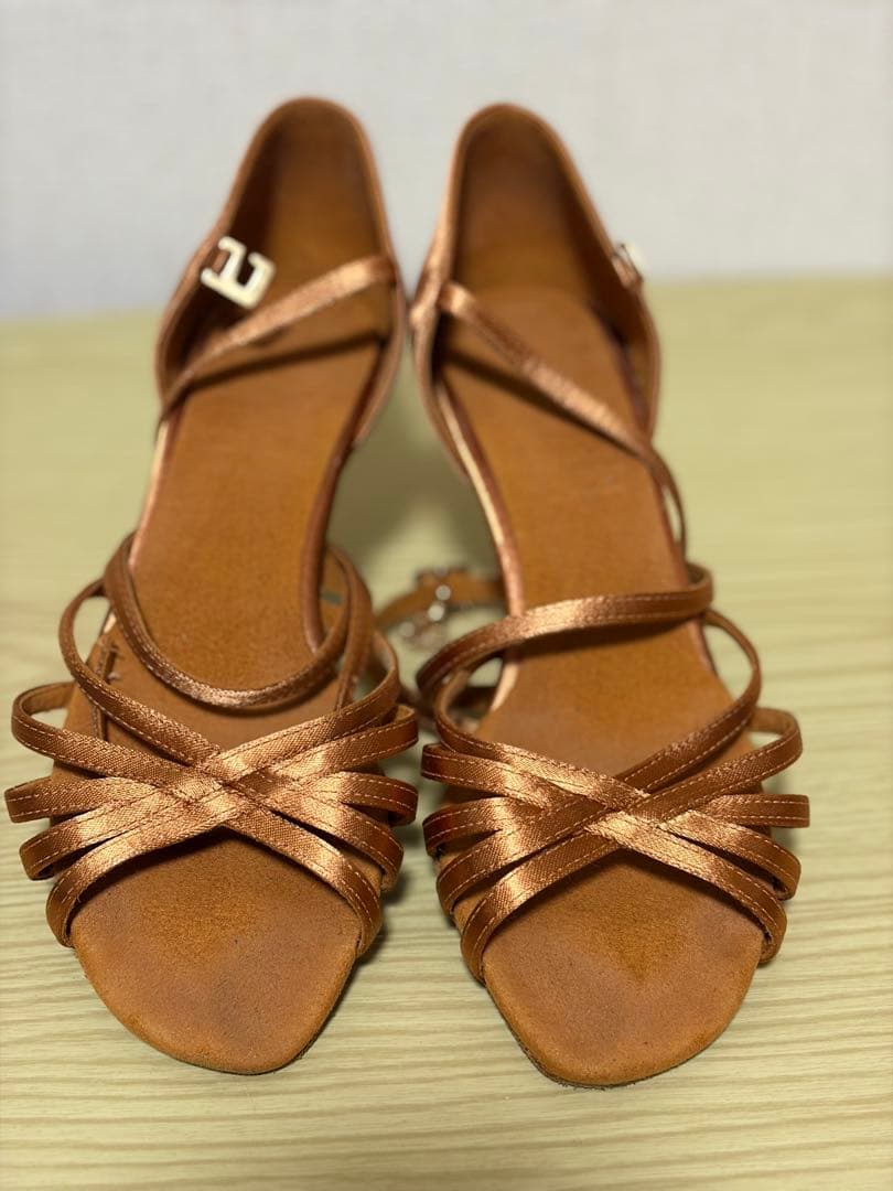 SUPADANCE ブロンズ ストラップヒールシューズ ラテン　3 1/2