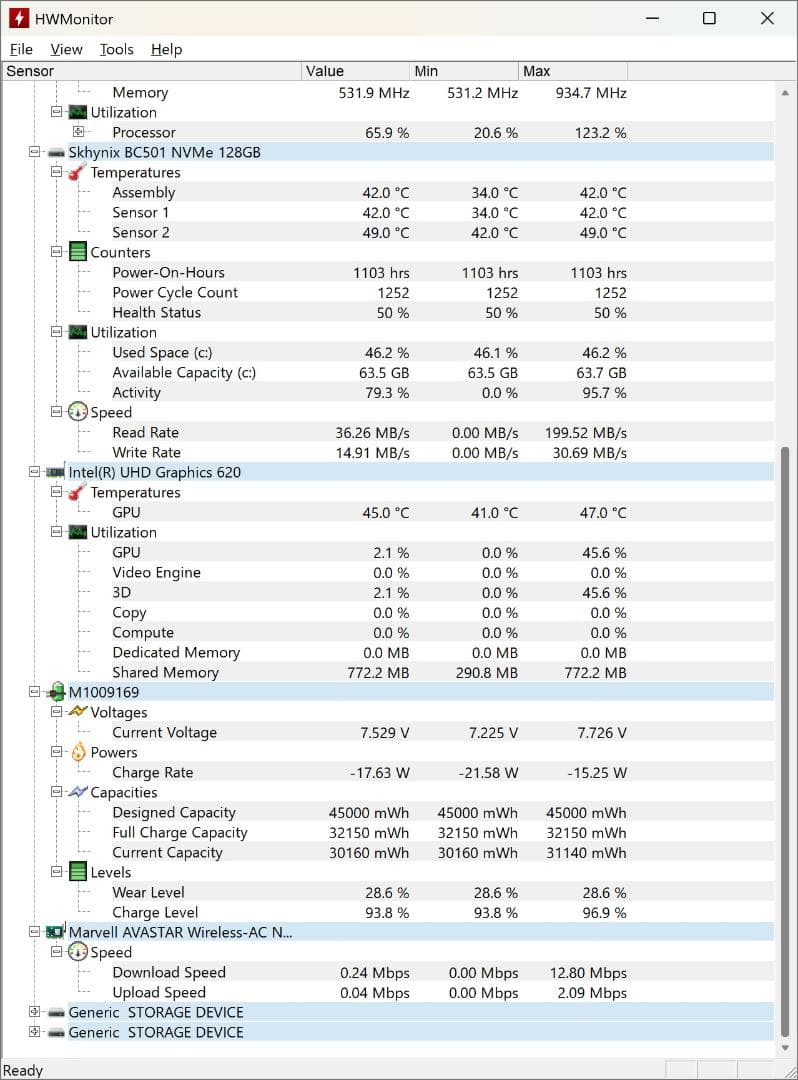 Surface Pro Model 1796 i5-8250U キーボード