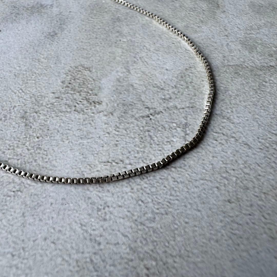 ヴィンテージ ブロックチェーンリンクネックレス シルバー925 メキシコ製