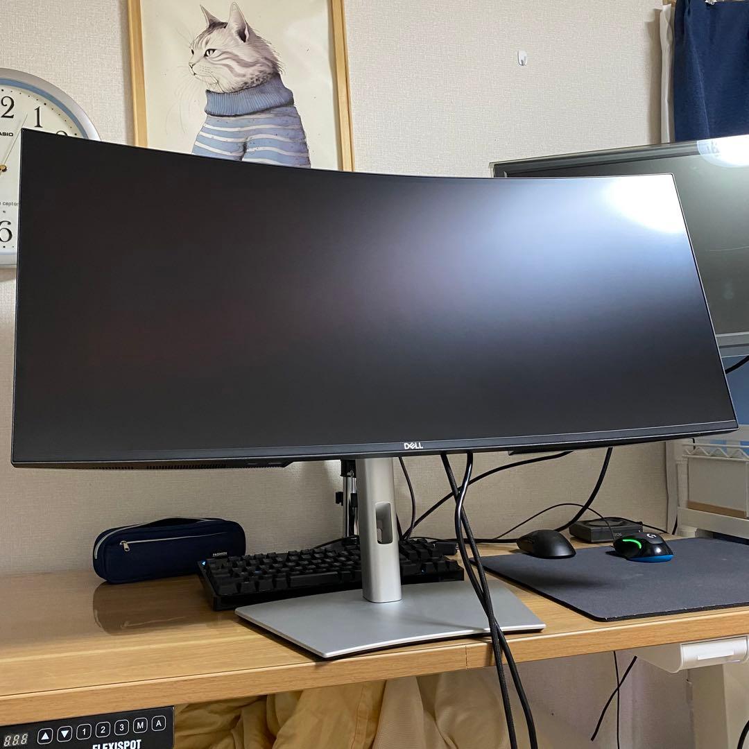 美品　Dell U3421WE 曲面ウルトラワイドモニター