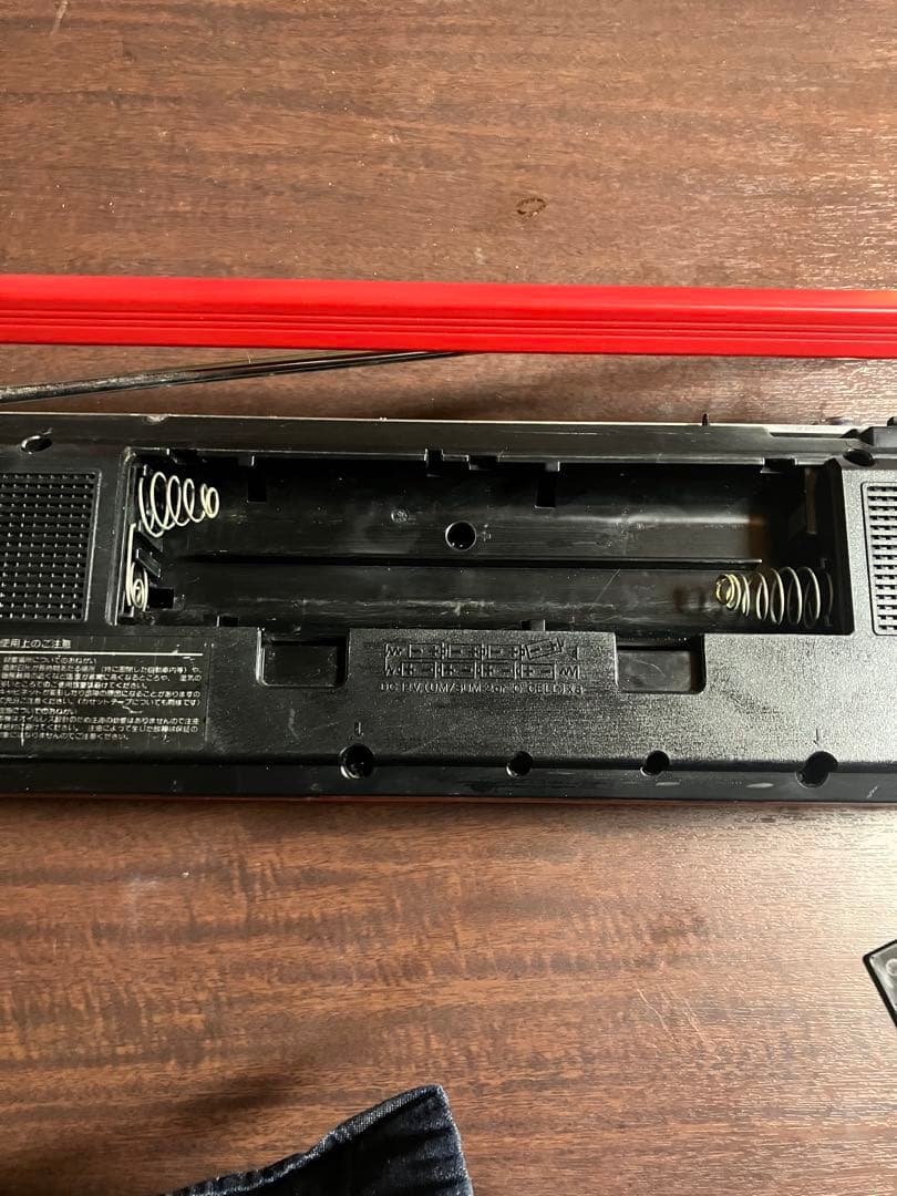 【昭和レトロ】SHARP シャープ ラジカセ QT77MKⅡ レッド　インテリア