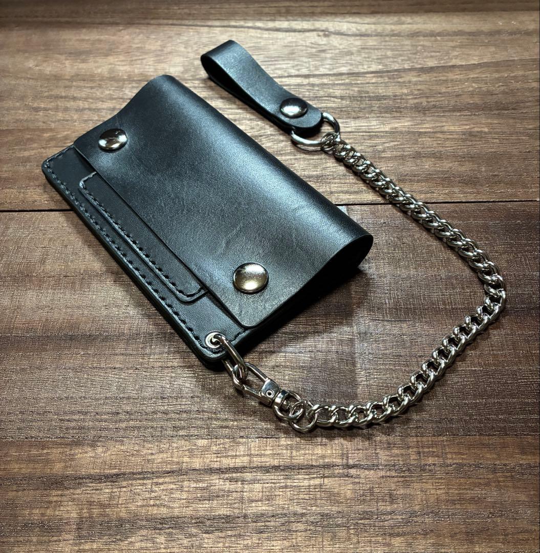 本革牛革ミドルトラッカーウォレット