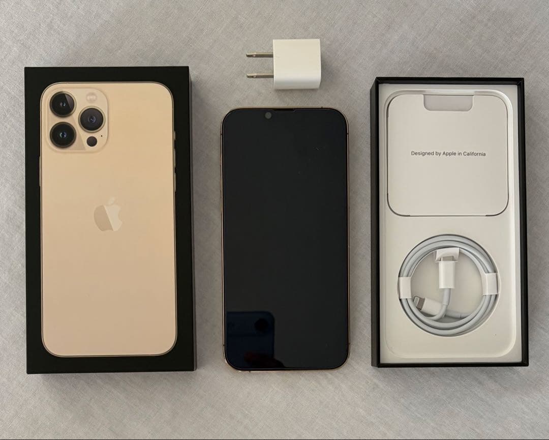 iPhone 13 ProMax 128GB ゴールド♡ 箱/ケーブル付き