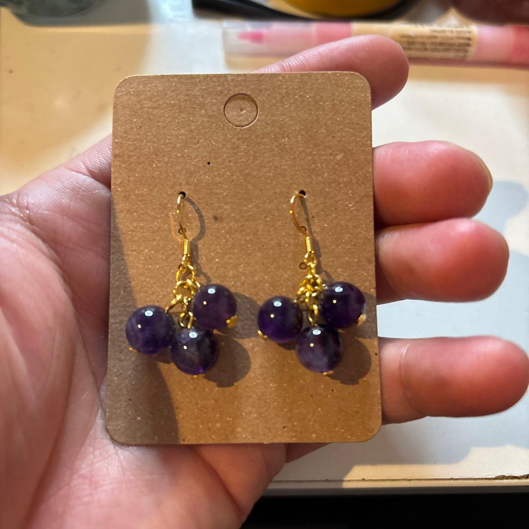 アメジストたんのピアスたん！サージカルさステンレス！