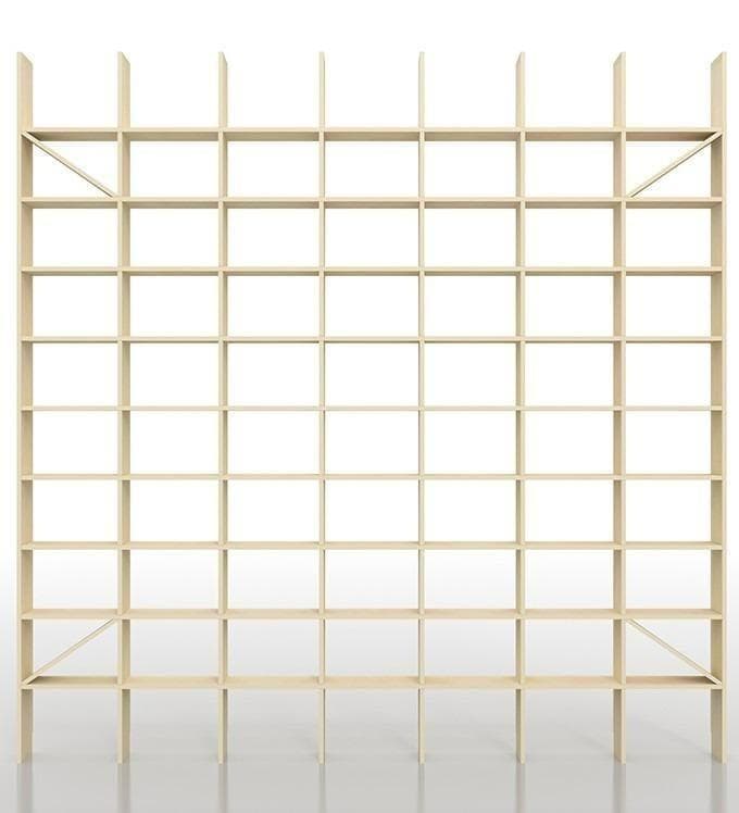 マルゲリータ　壁一面　本棚　シェルフ　縦10コマ×横7コマ　奥行180mm