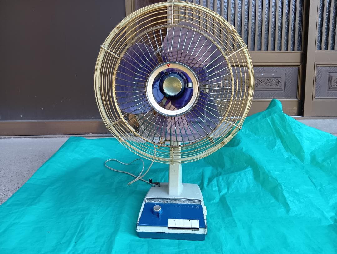 昭和レトロ　三菱扇風機　30cm細目扇 D30-F型(1963年製)